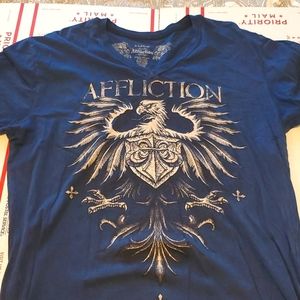 Xl men's Affliction v neck short sleeve tee